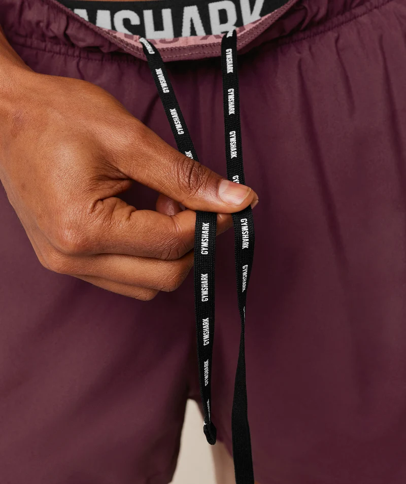 Gymshark Sport 5" 2-in-1 Shorts - Impact Burgundy/Reset Pink