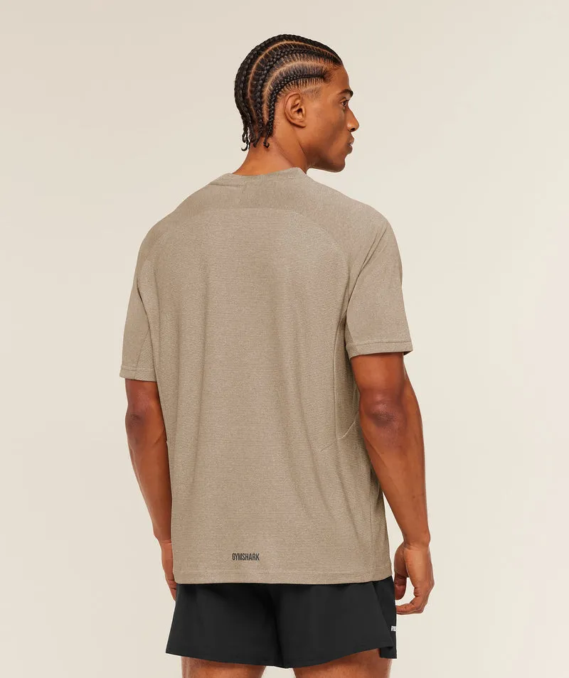 Gymshark Weekend T-Shirt - Cement Brown/Tinted White