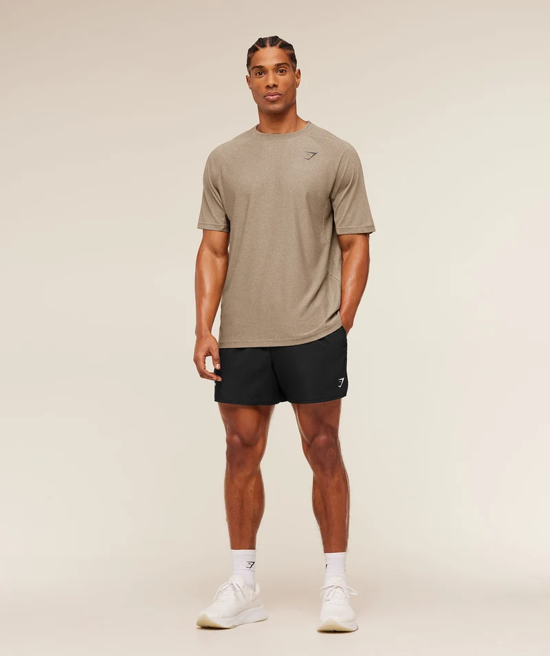 Gymshark Weekend T-Shirt - Cement Brown/Tinted White