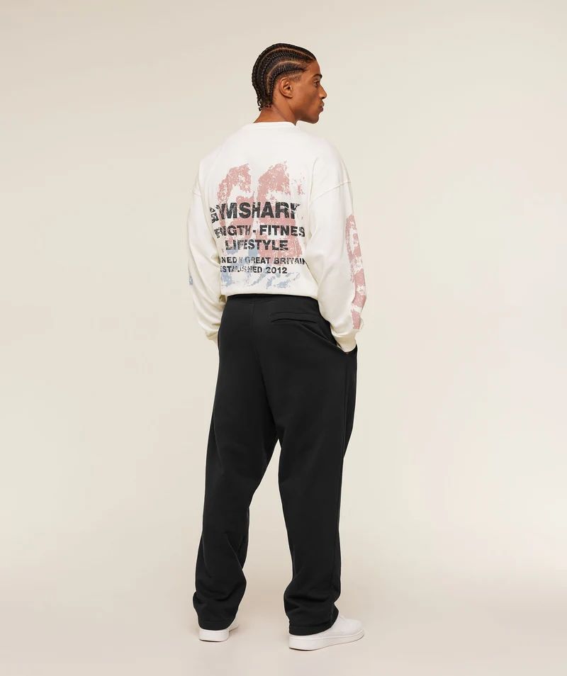 Gymshark Strength Fitness & Lifestyle Long Sleeve T-Shirt - Soft White