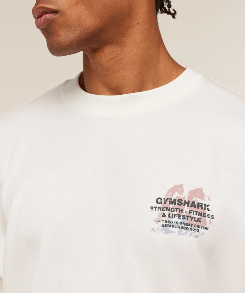 Gymshark Strength Fitness & Lifestyle Long Sleeve T-Shirt - Soft White