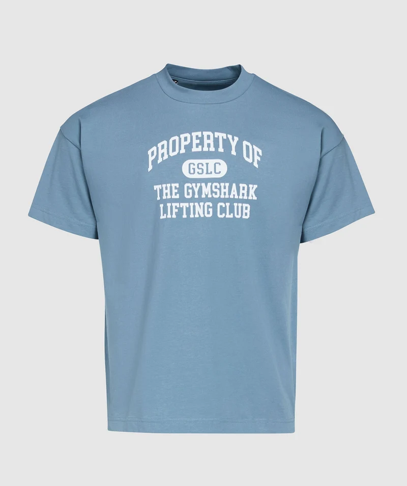 Gymshark Property Of T-Shirt - Faded Blue