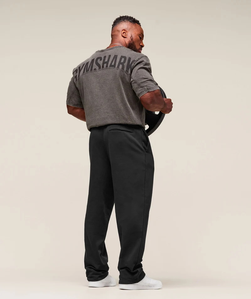 Gymshark Power Washed T-Shirt - Onyx Grey/Acid Wash Small Ball