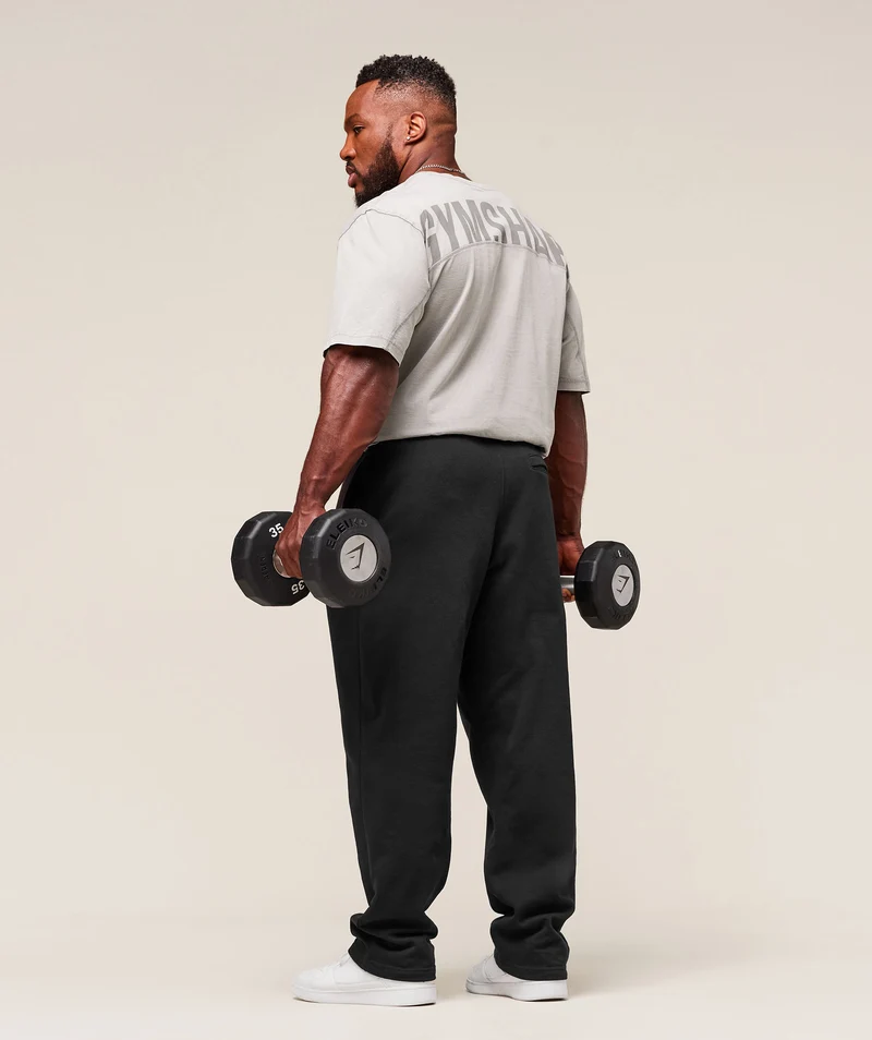 Gymshark Power Washed T-Shirt - Smokey Grey/Acid Wash Small Ball