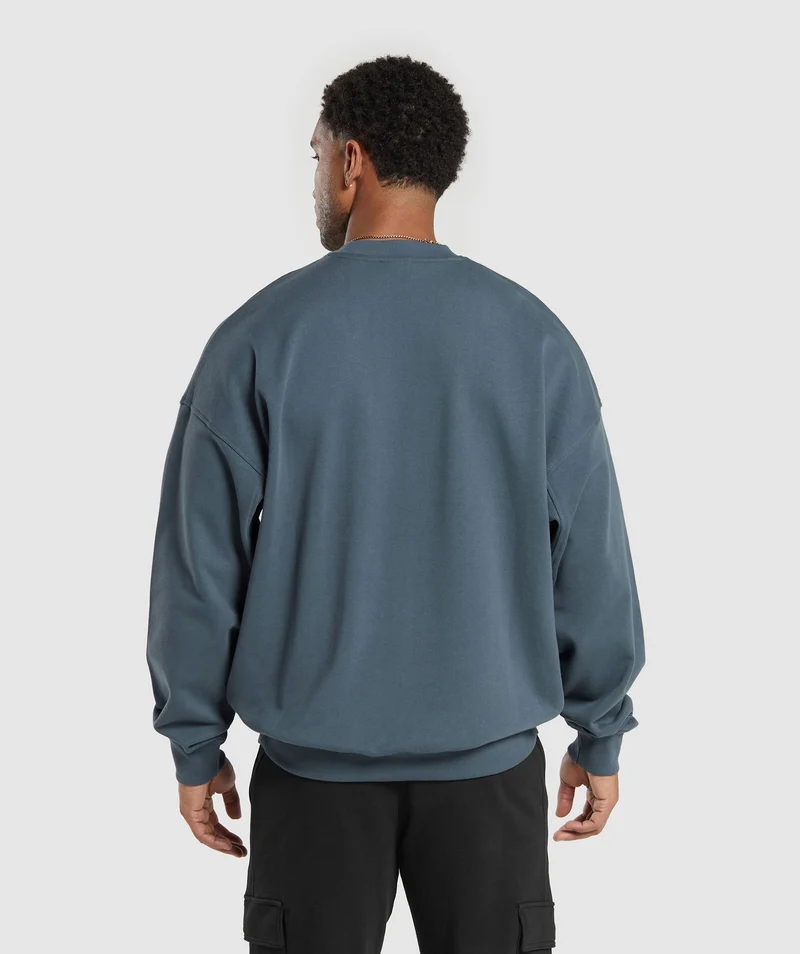 Gymshark Rest Day Essentials Crew - Titanium Blue
