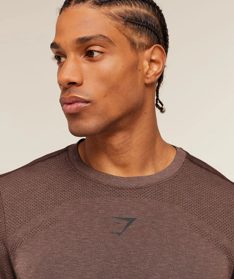Gymshark Lightweight Seamless T-Shirt - Soft Brown/Marl