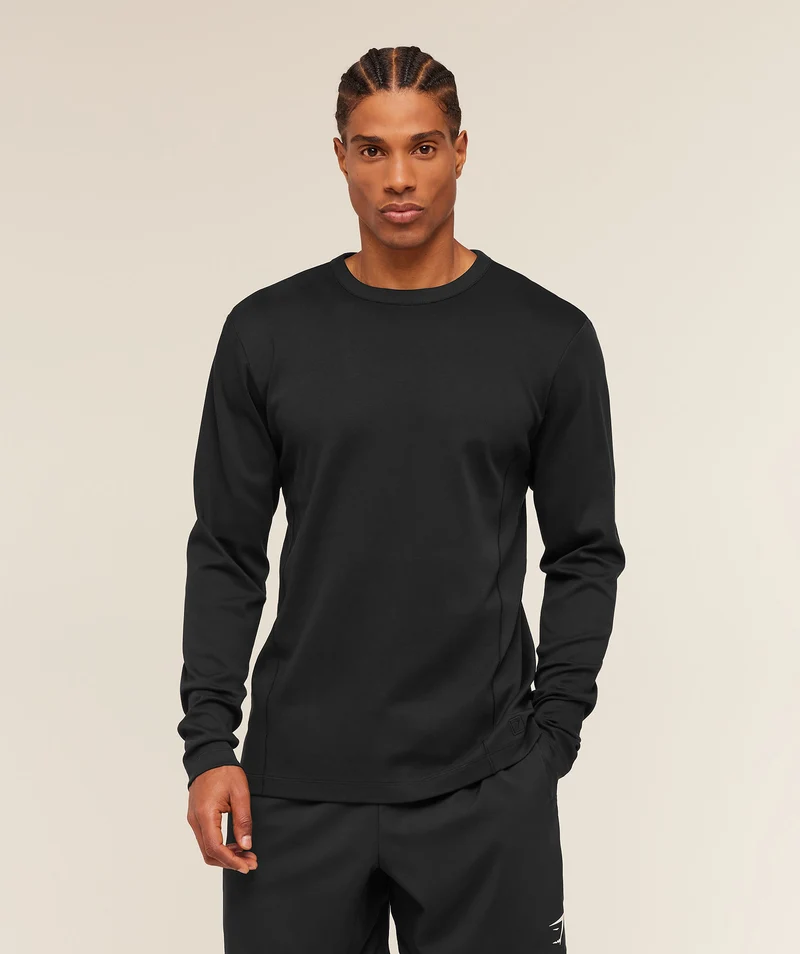 Gymshark Off Duty Long Sleeve T-Shirt - Black