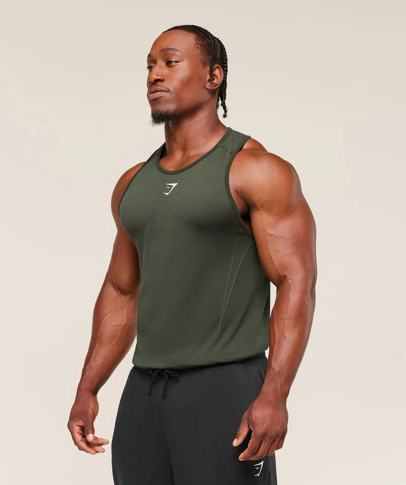 Gymshark Shadow Seamless Stringer - Trail Green