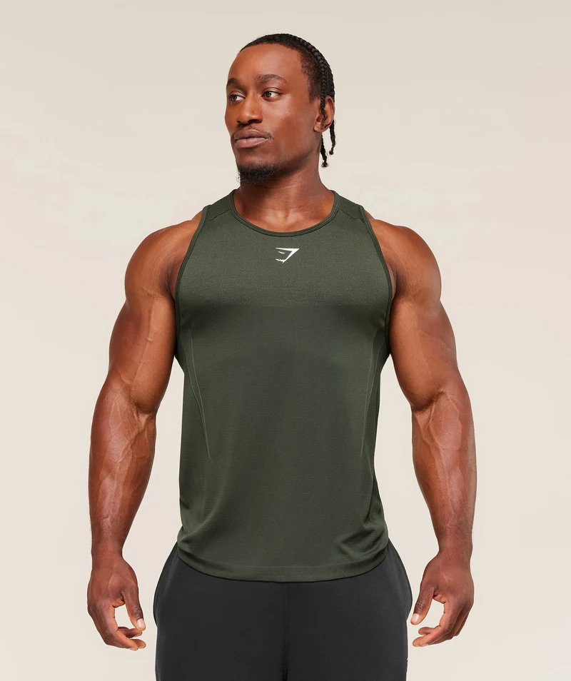 Gymshark Shadow Seamless Stringer - Trail Green