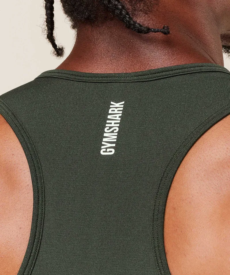Gymshark Shadow Seamless Stringer - Trail Green