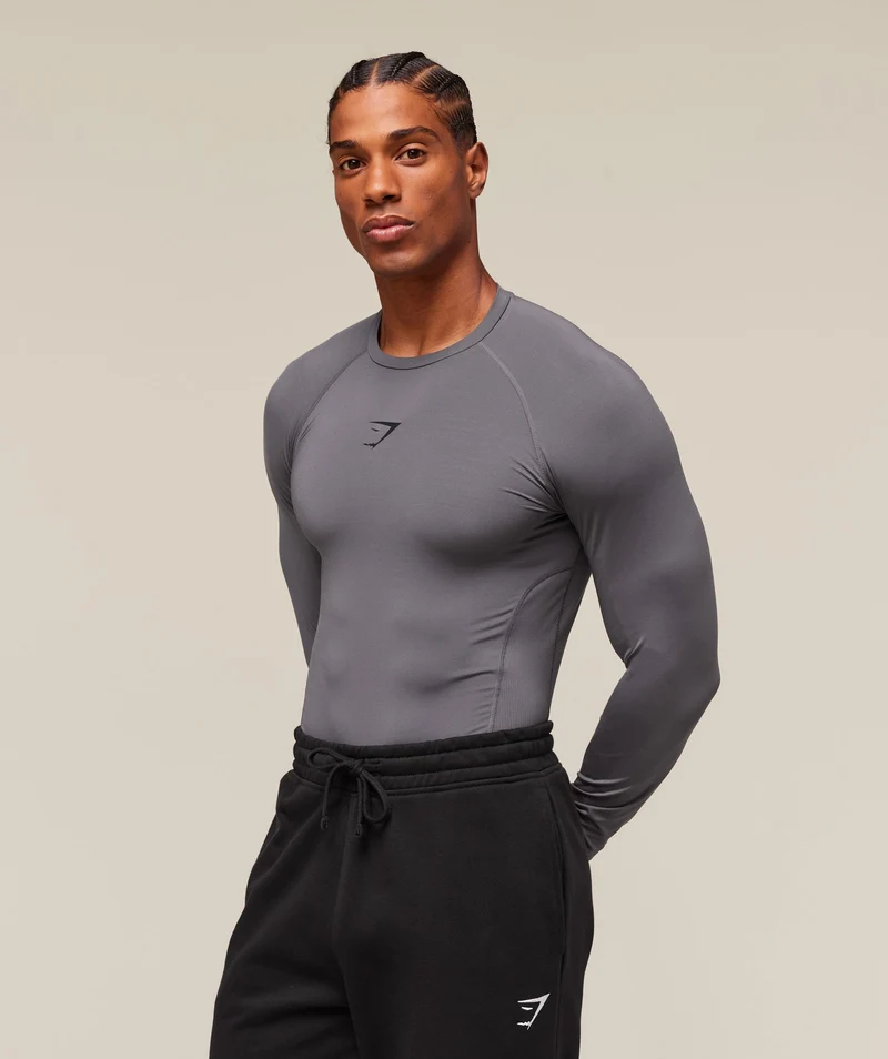 Gymshark Element Baselayer Long Sleeve T-Shirt - Dark Grey