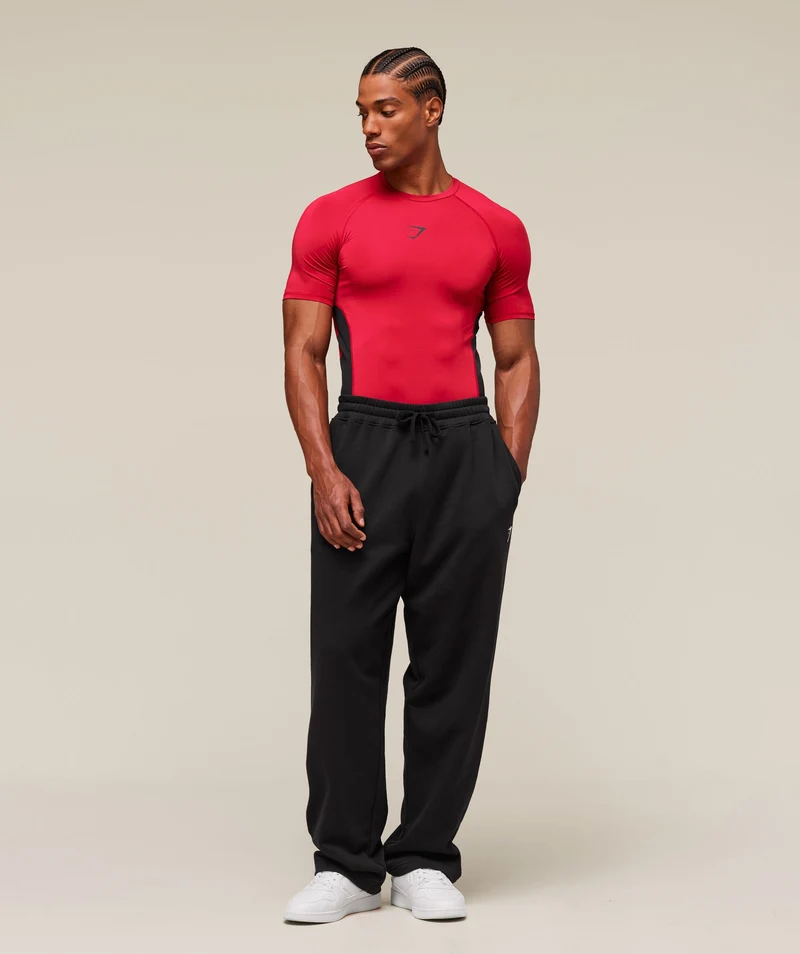 Gymshark Element Baselayer T-Shirt - Carmine Red/Black