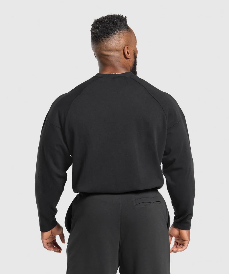 Gymshark Heavyweight Long Sleeve T-Shirt - Black
