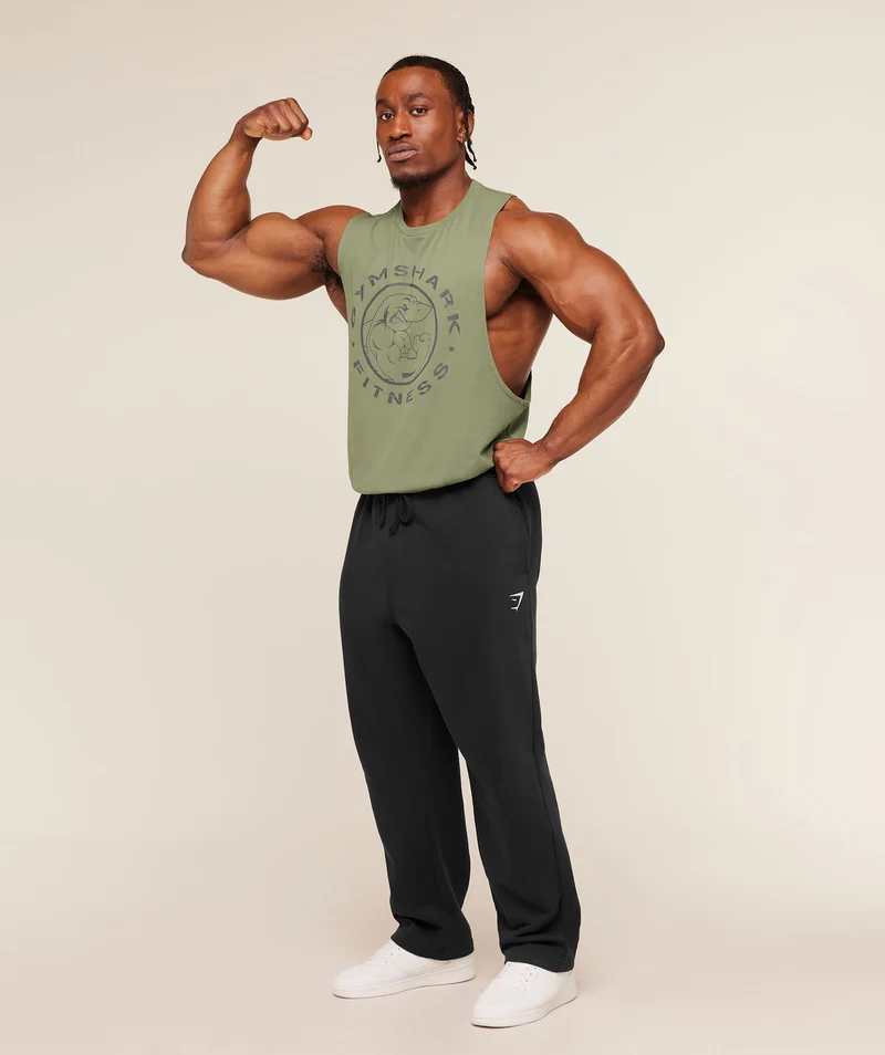 Gymshark Legacy Drop Arm Tank - Grounded Green