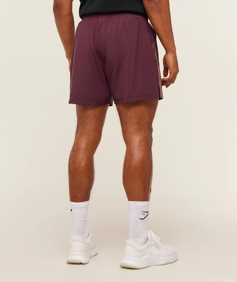 Gymshark Sport 5" Shorts - Impact Burgundy/Reset Pink