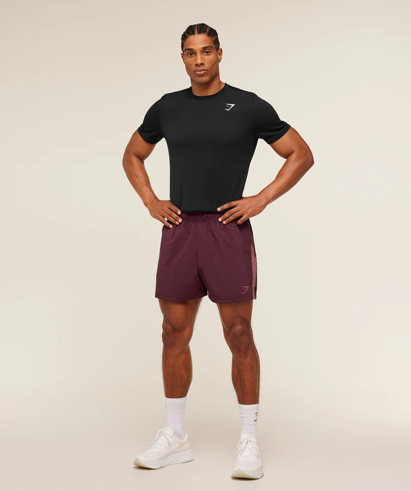 Gymshark Sport 5" Shorts - Impact Burgundy/Reset Pink