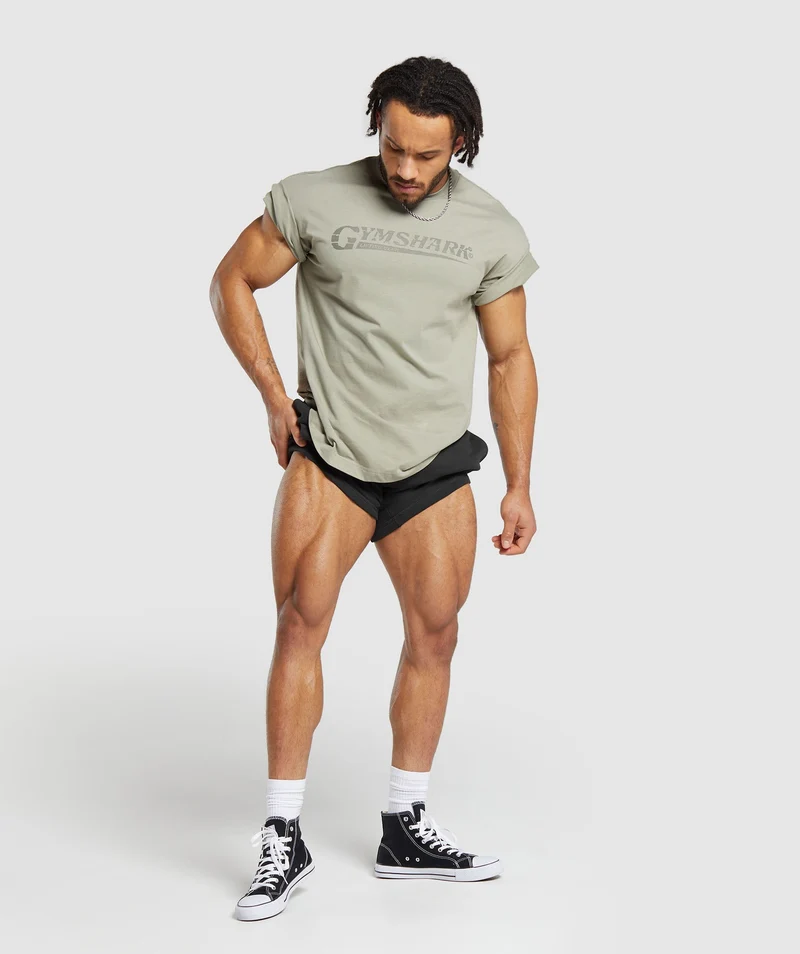Gymshark Pump Cover T-Shirt - Chalk Green