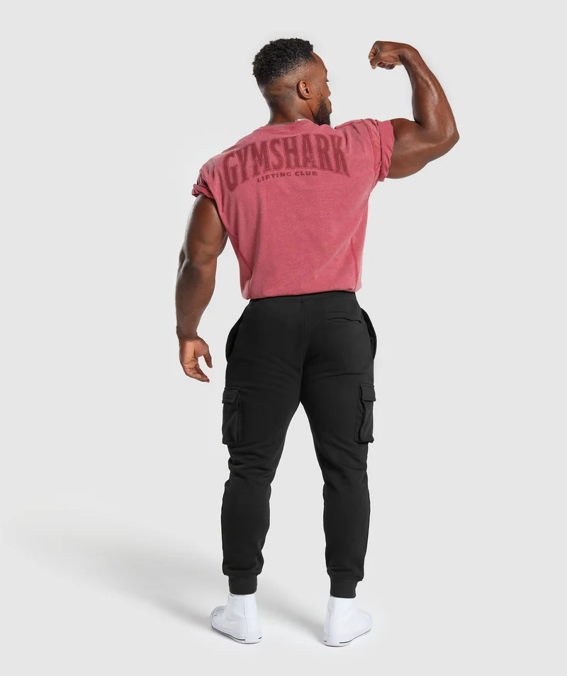 Gymshark Heritage Washed T-Shirt - Vintage Pink/Acid Wash Small Ball