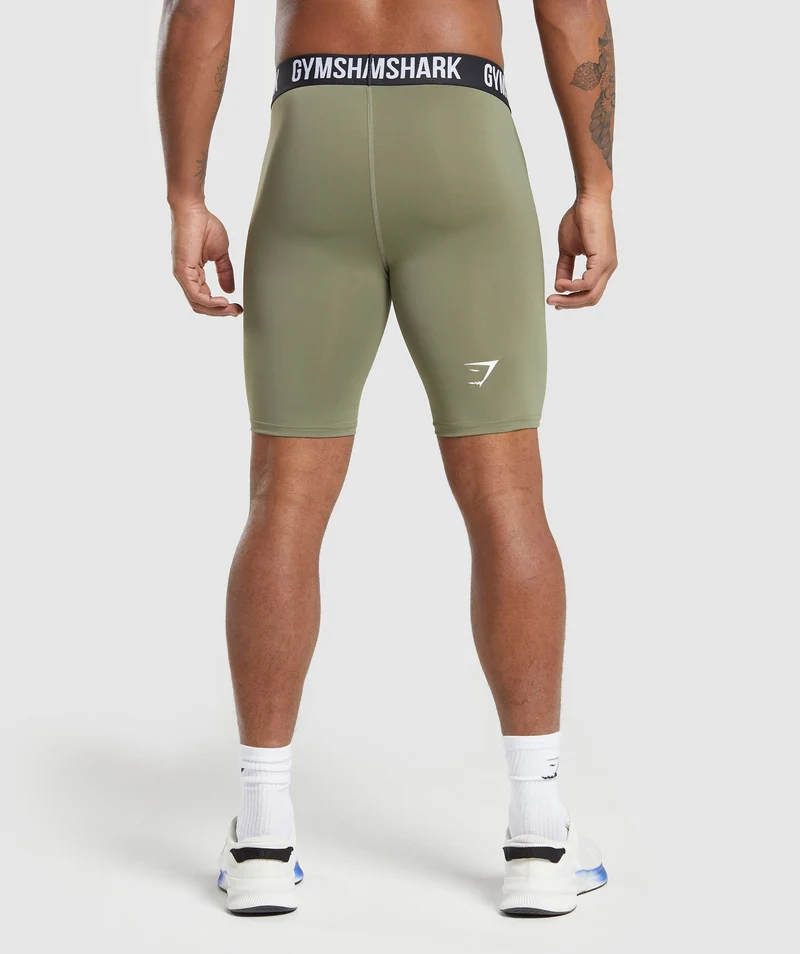 Gymshark Element Baselayer Shorts - Utility Green