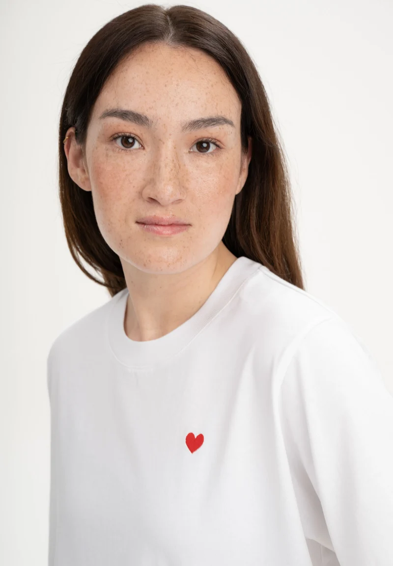 Cropped T-Shirt schwer Style JOSHNA Embroidery