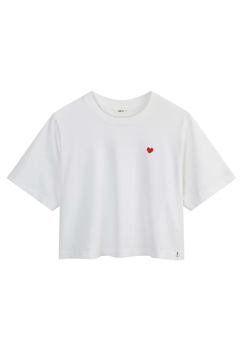 Cropped T-Shirt schwer Style JOSHNA Embroidery