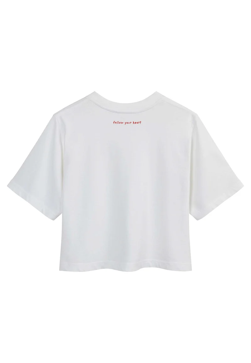 Cropped T-Shirt schwer Style JOSHNA Embroidery