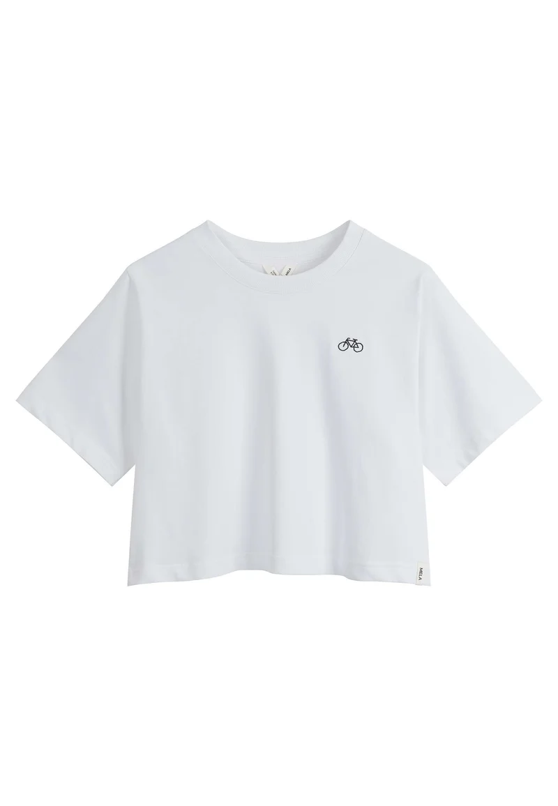 Cropped T-Shirt schwer Style JOSHNA Embroidery