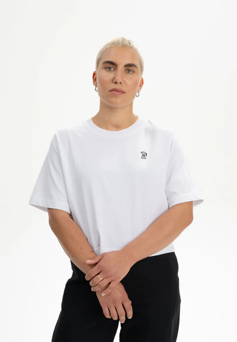 Cropped T-Shirt schwer Style JOSHNA Embroidery