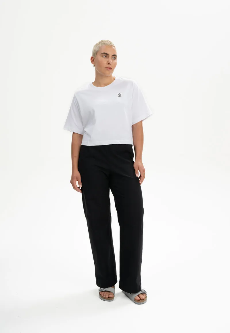 Cropped T-Shirt schwer Style JOSHNA Embroidery