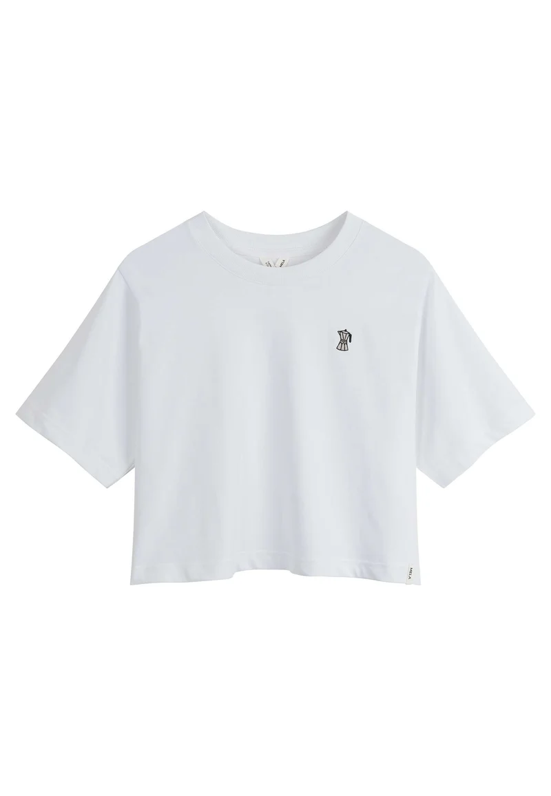Cropped T-Shirt schwer Style JOSHNA Embroidery