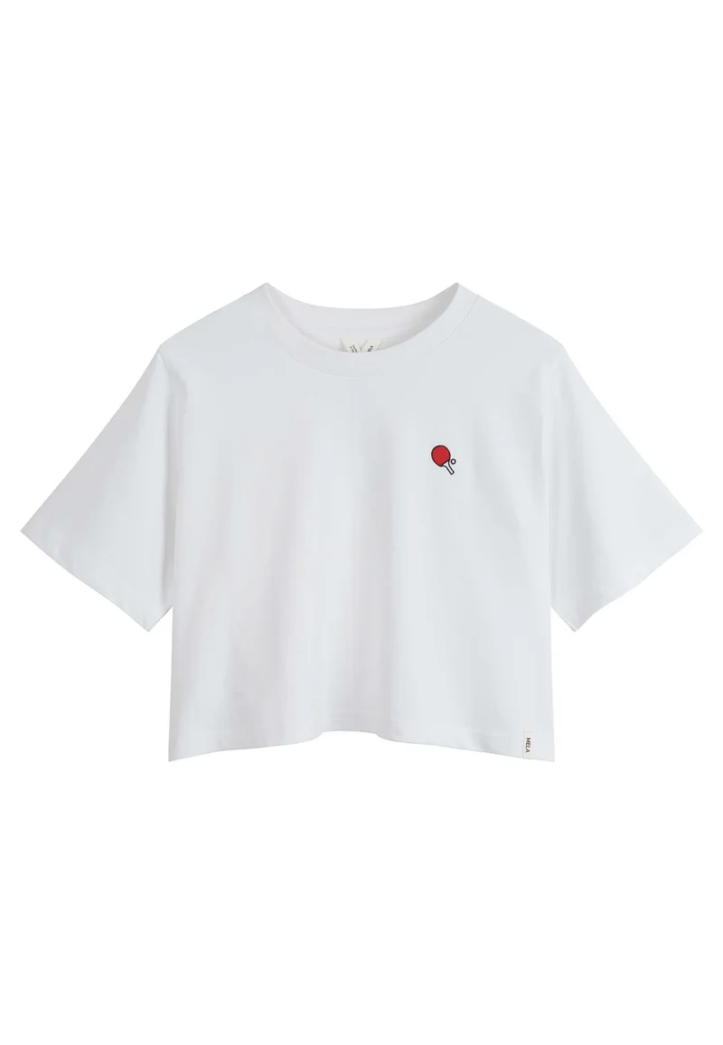 Cropped T-Shirt schwer Style JOSHNA Embroidery