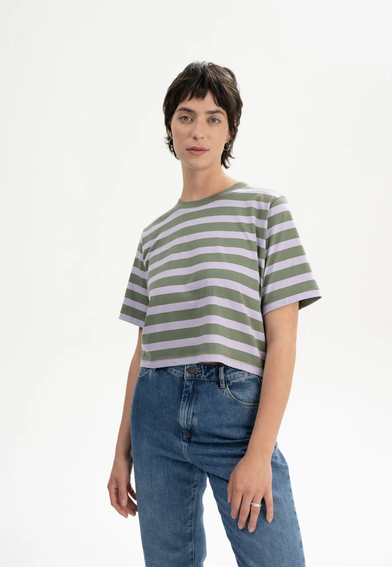 Cropped T-Shirt Style DESNA Stripes