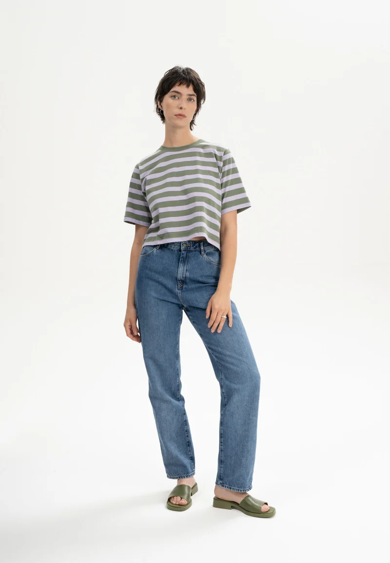 Cropped T-Shirt Style DESNA Stripes