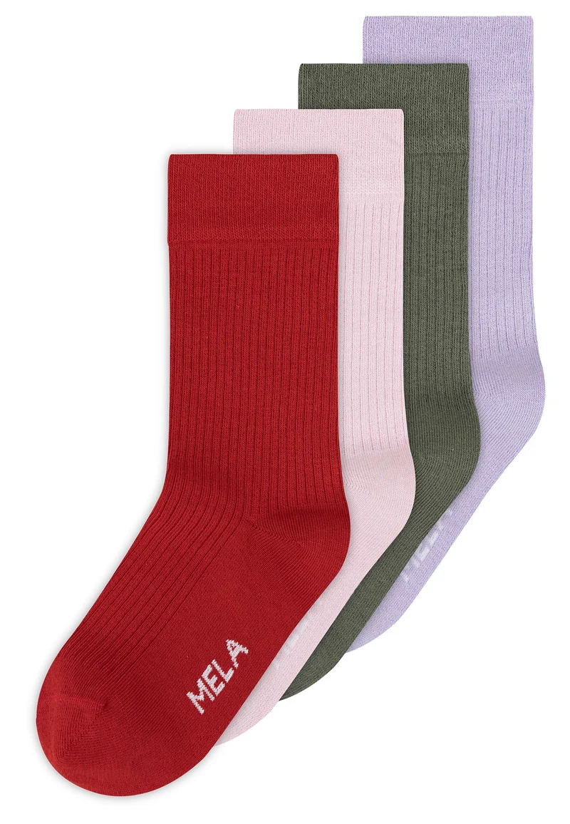 Gerippte Socken 4 Paare