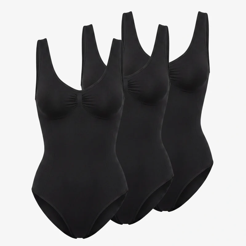 Shaping Body mit breiten Trägern | Schwarz
