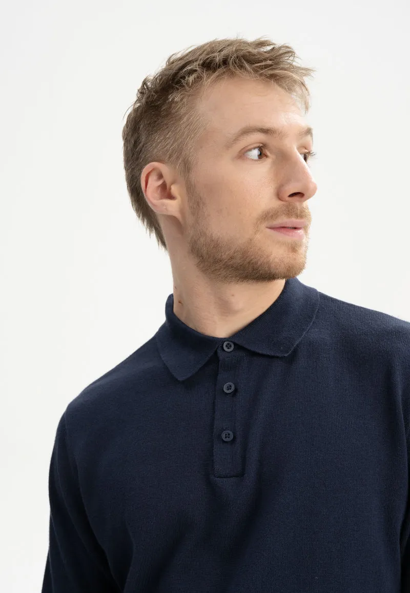 Langarm Strick Poloshirt Style HARISH
