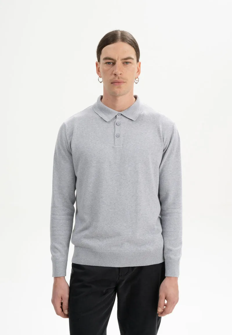 Langarm Strick Poloshirt Style HARISH