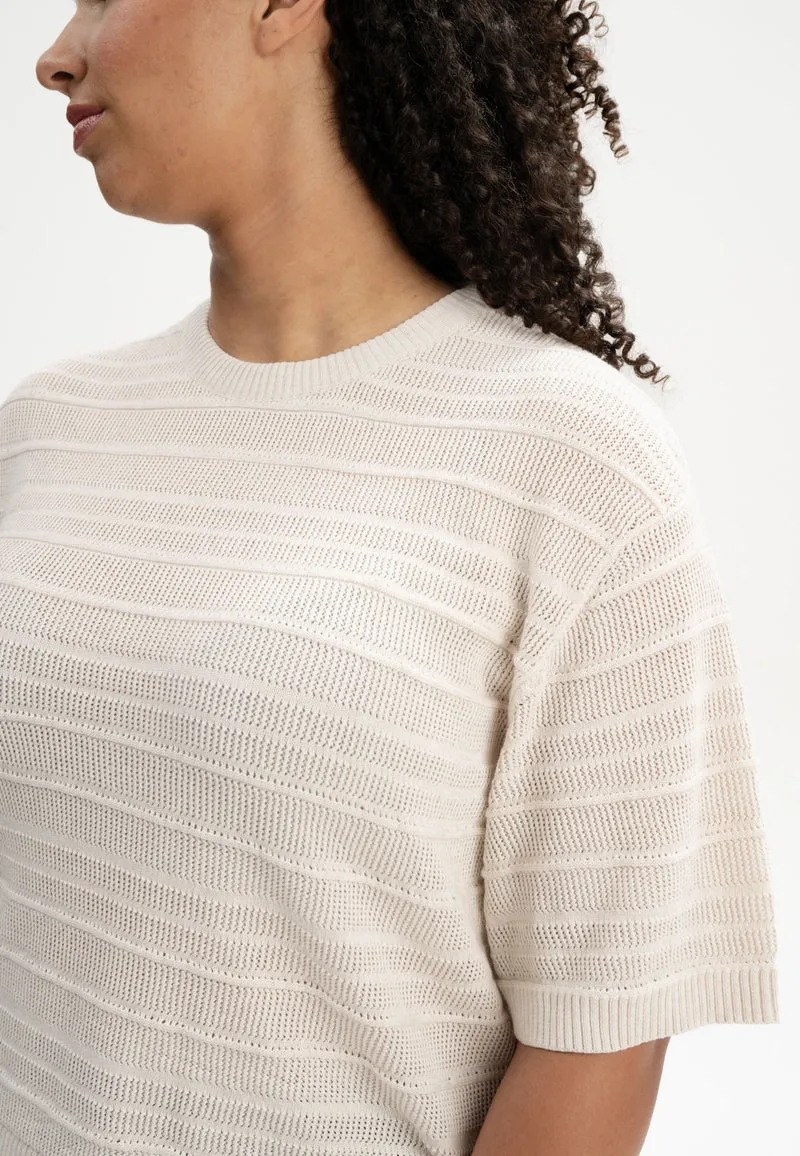 Strukturiertes Strick T-Shirt Style AROHI