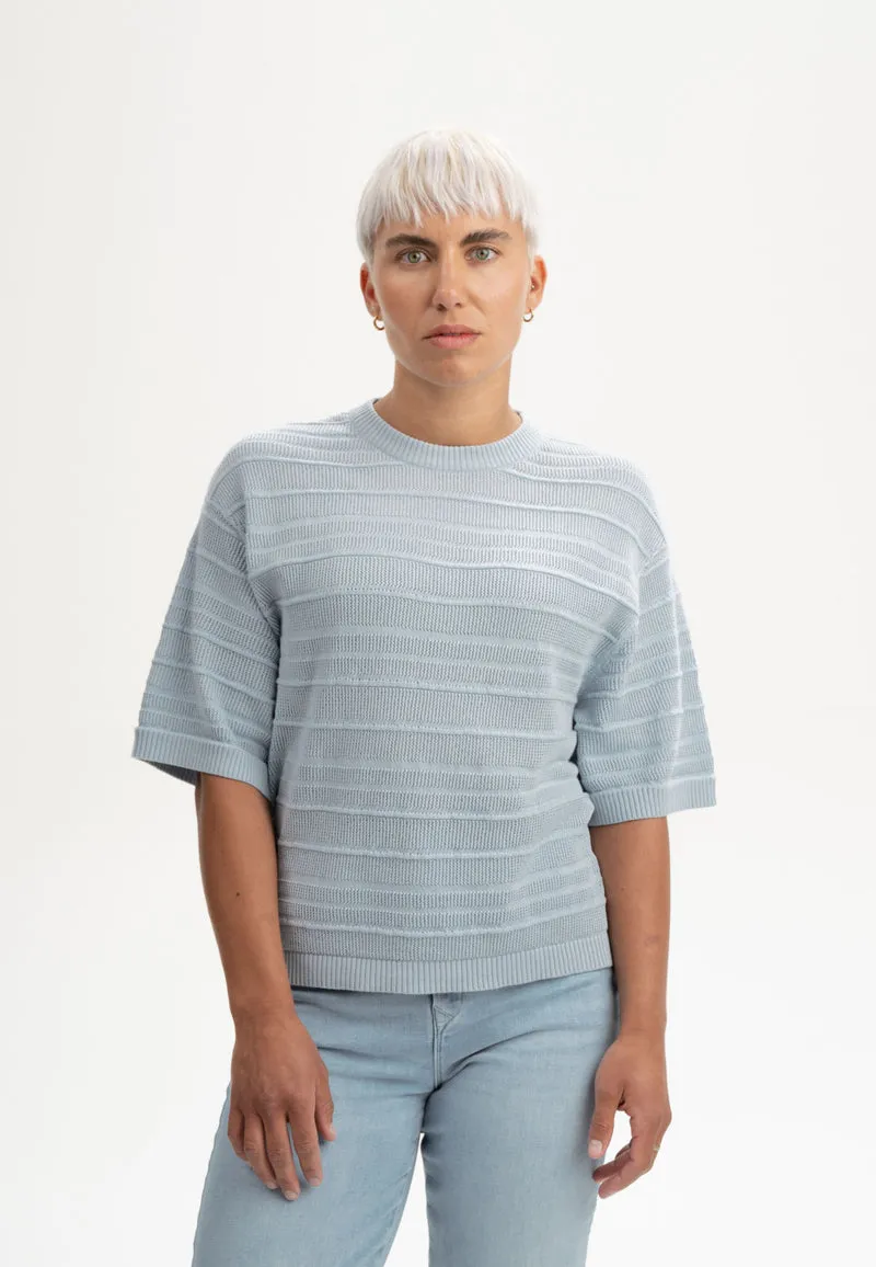 Strukturiertes Strick T-Shirt Style AROHI