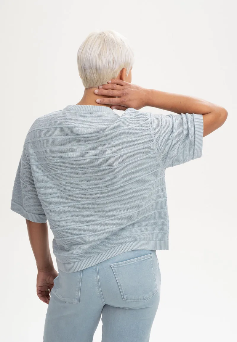 Strukturiertes Strick T-Shirt Style AROHI