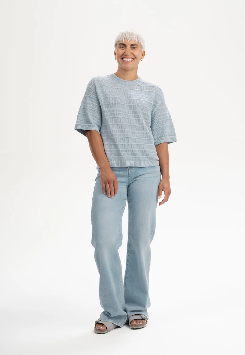 Strukturiertes Strick T-Shirt Style AROHI