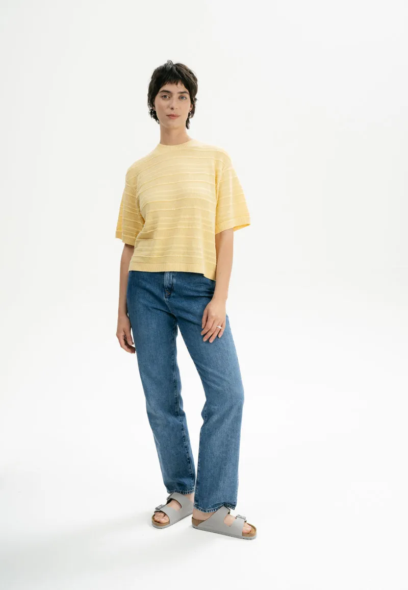 Strukturiertes Strick T-Shirt Style AROHI