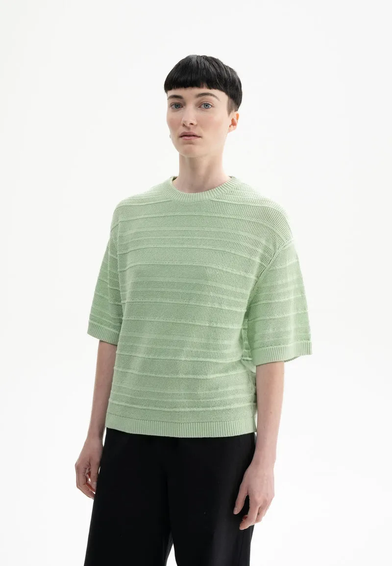 Strukturiertes Strick T-Shirt Style AROHI