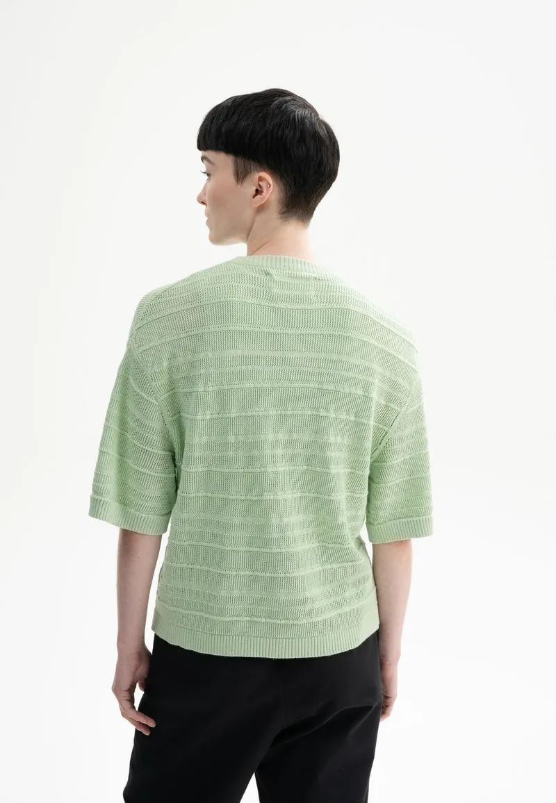 Strukturiertes Strick T-Shirt Style AROHI