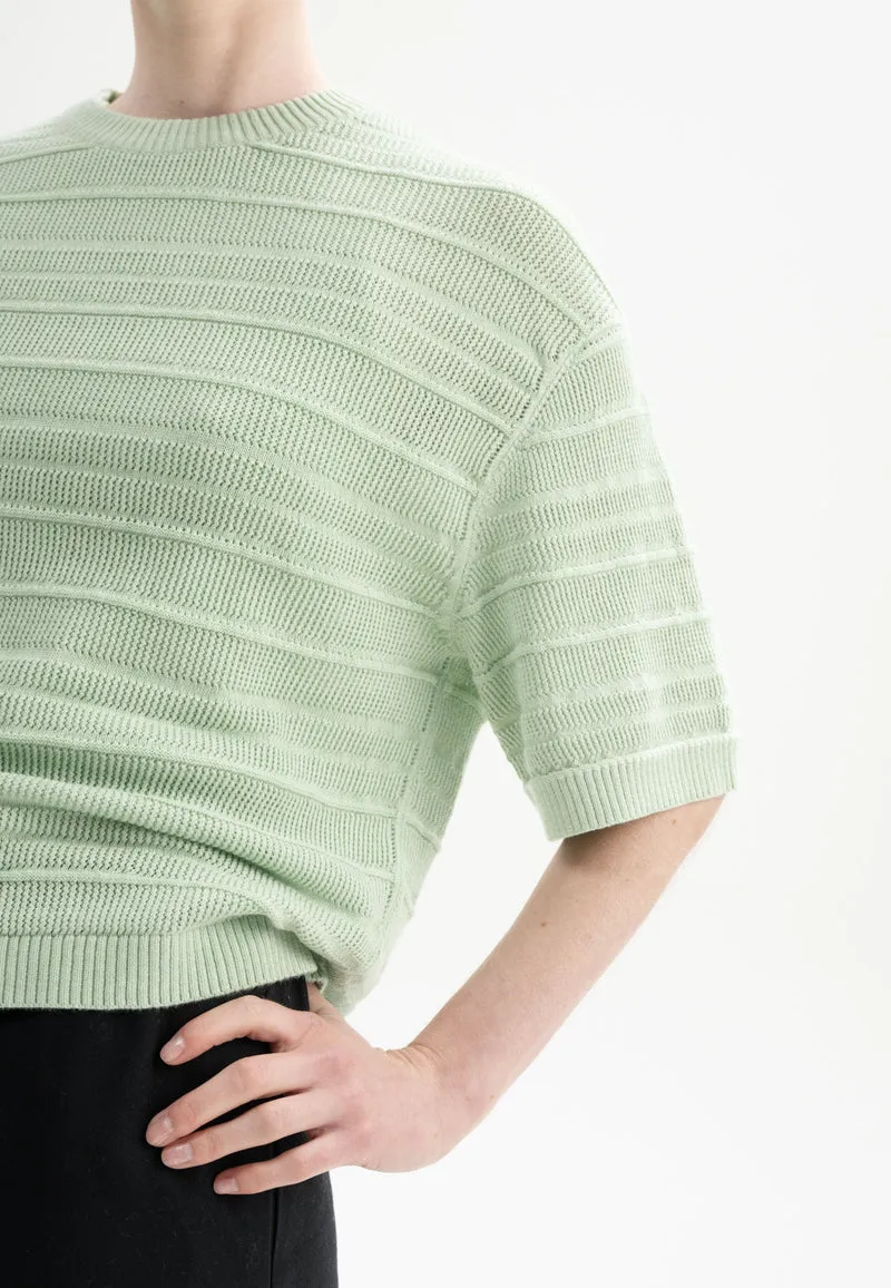 Strukturiertes Strick T-Shirt Style AROHI