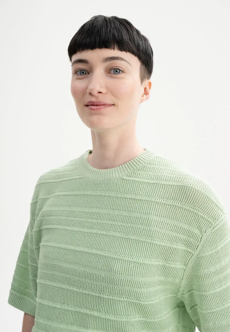 Strukturiertes Strick T-Shirt Style AROHI