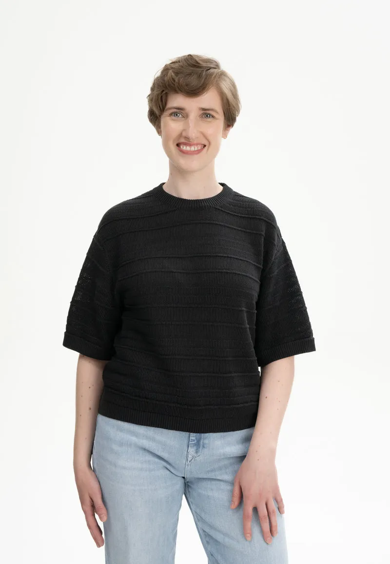 Strukturiertes Strick T-Shirt Style AROHI