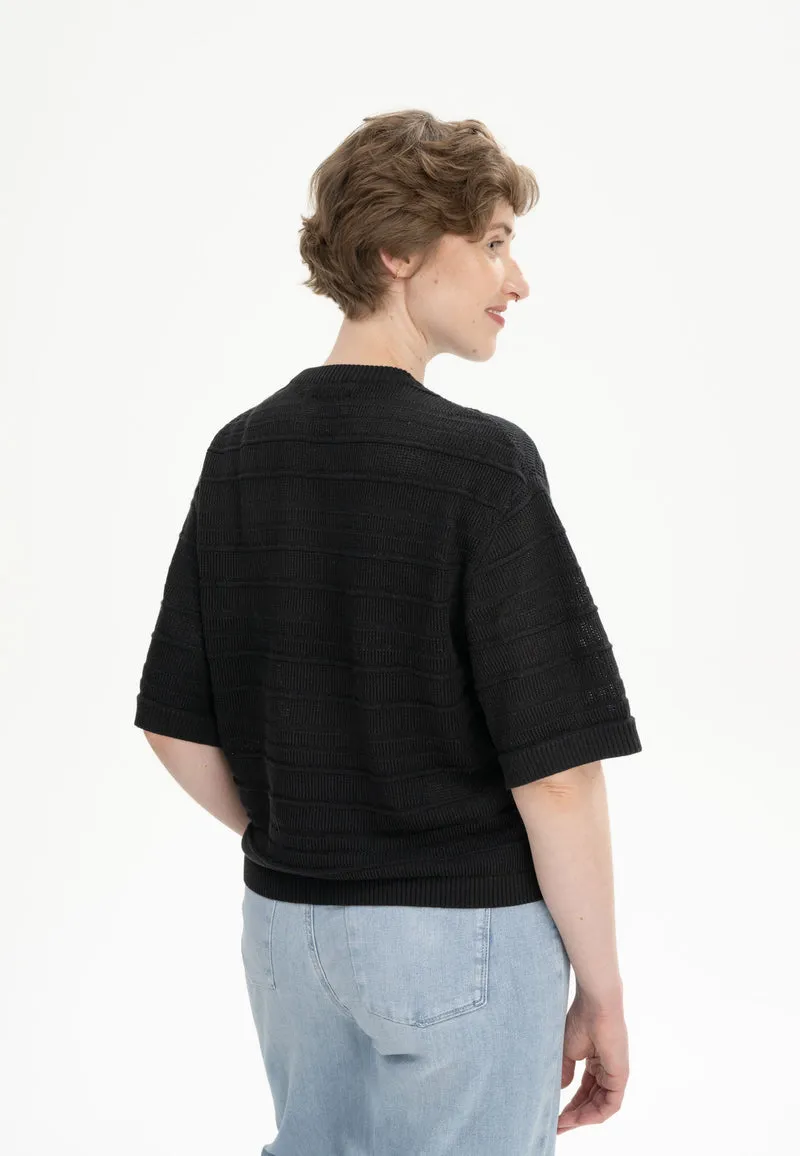 Strukturiertes Strick T-Shirt Style AROHI