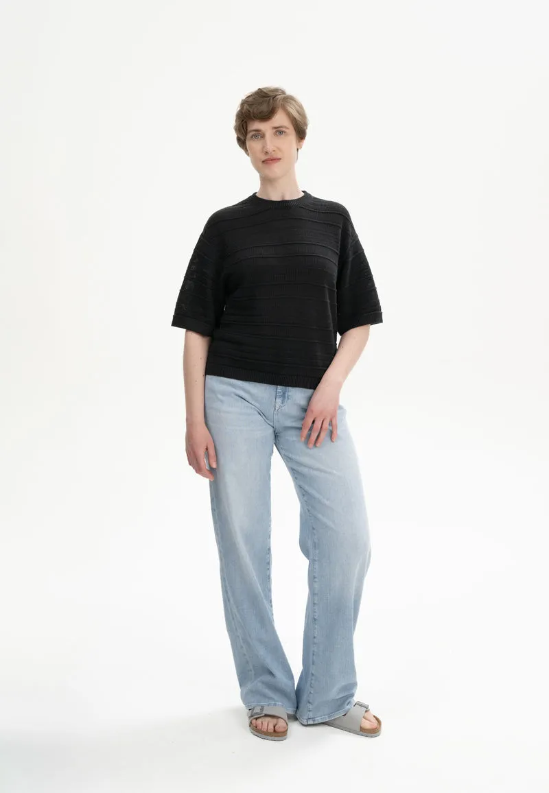 Strukturiertes Strick T-Shirt Style AROHI