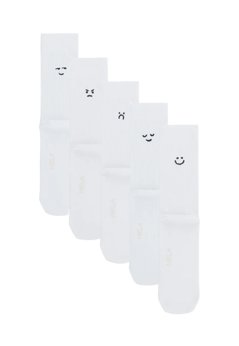 Gerippte Socken Stickerei 5 Paare